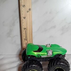 Hot Wheels Monster Trucks Twin Mill Metallic Green Diecast 1:64 Scale Toy Car